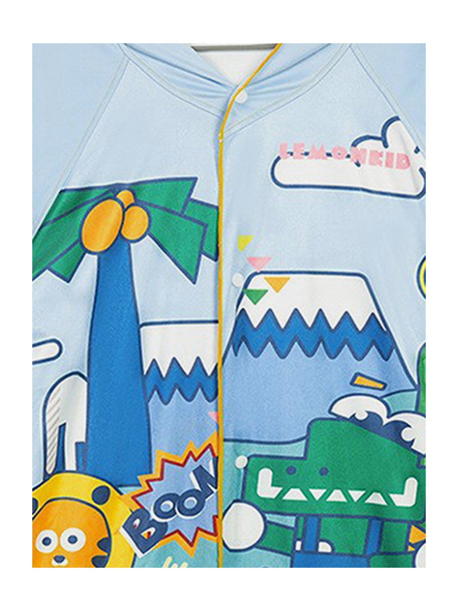 Little Surprise Box Kids Blue Printed Swim Poncho with Swim Bag