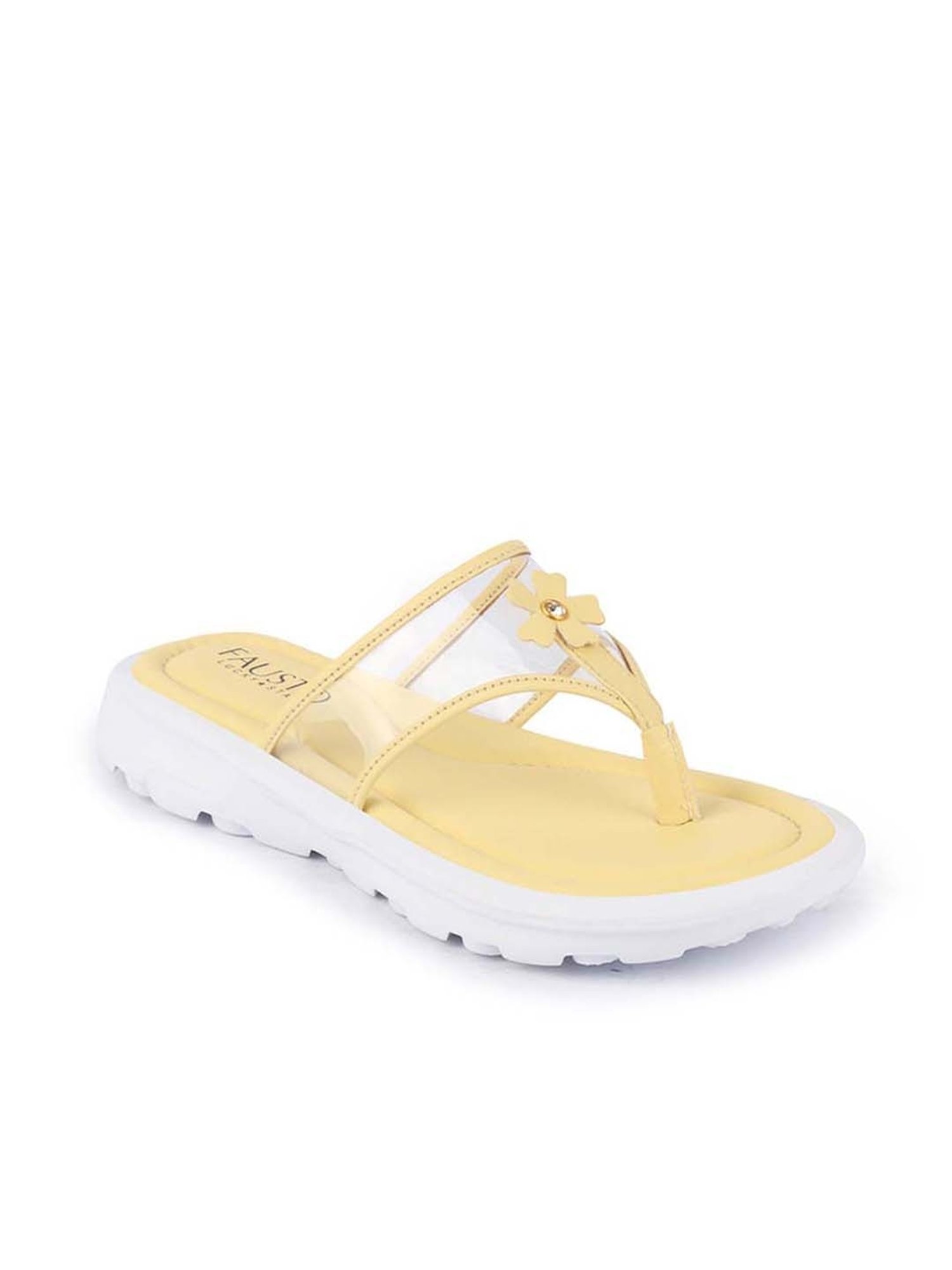 Fausto Women's Yellow Thong Sandals