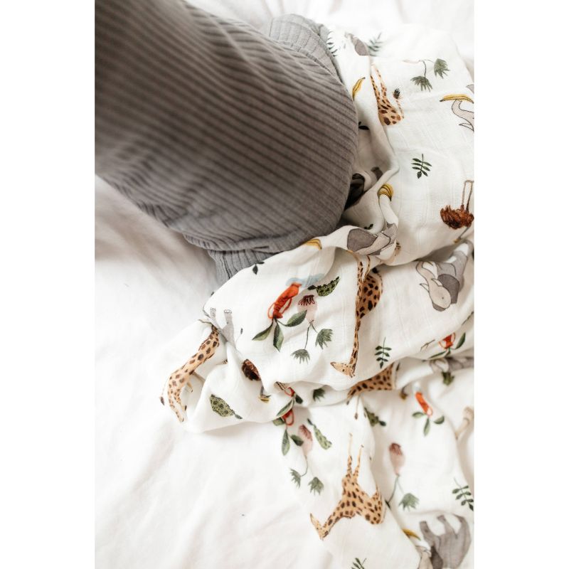Little Unicorn Deluxe Muslin Swaddle - Safari Social 2pk