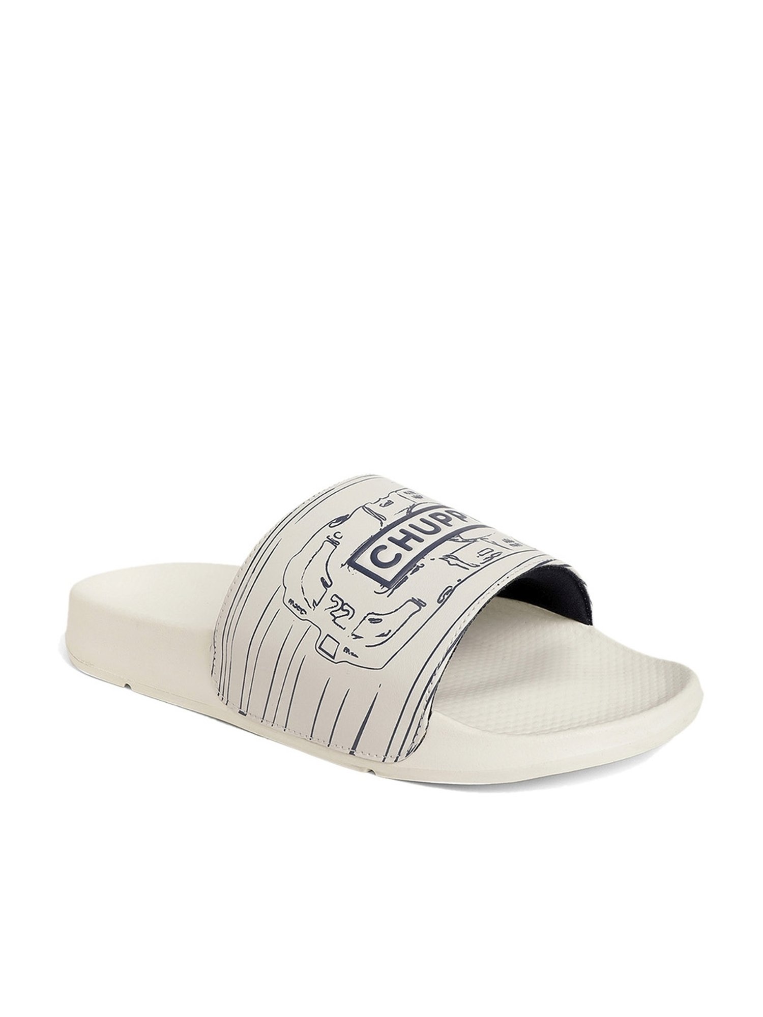 Chupps Men's White Slides