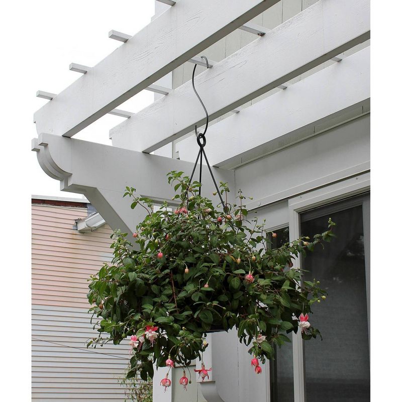 21.75" Lina II Modern Wood Plant Hanger Black - ACHLA Designs