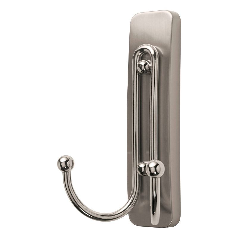 Command Large Sized Double Decorative Hook Nickel
