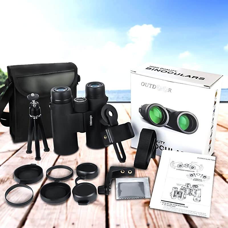 12x42 for Adults for Hunting Compact with Tripod Smartphone Adapter for Hunting Bird Watching Hiking Traveling and Sports