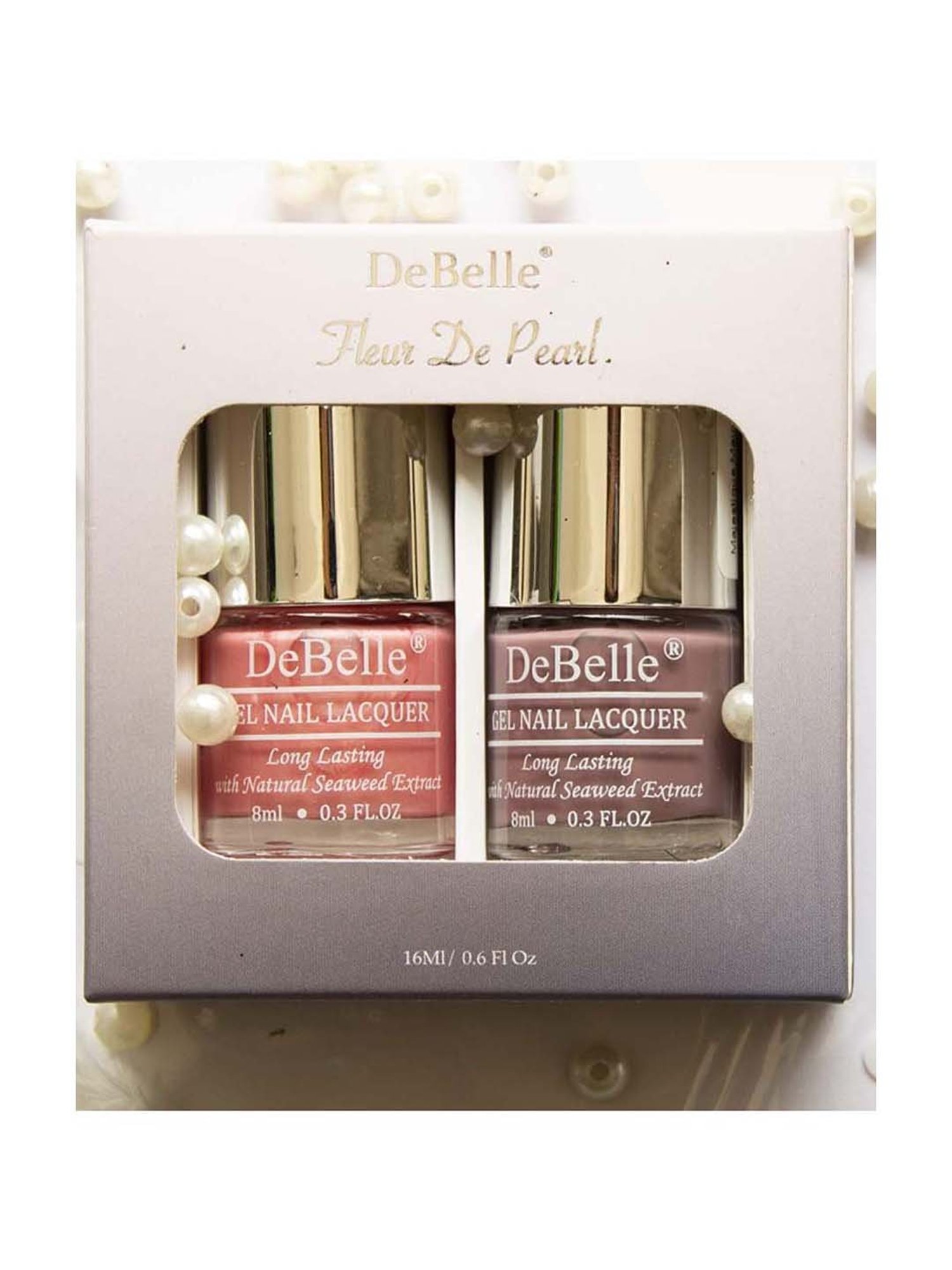DeBelle Nail Lacquer Fleur De Pearl Set of 2