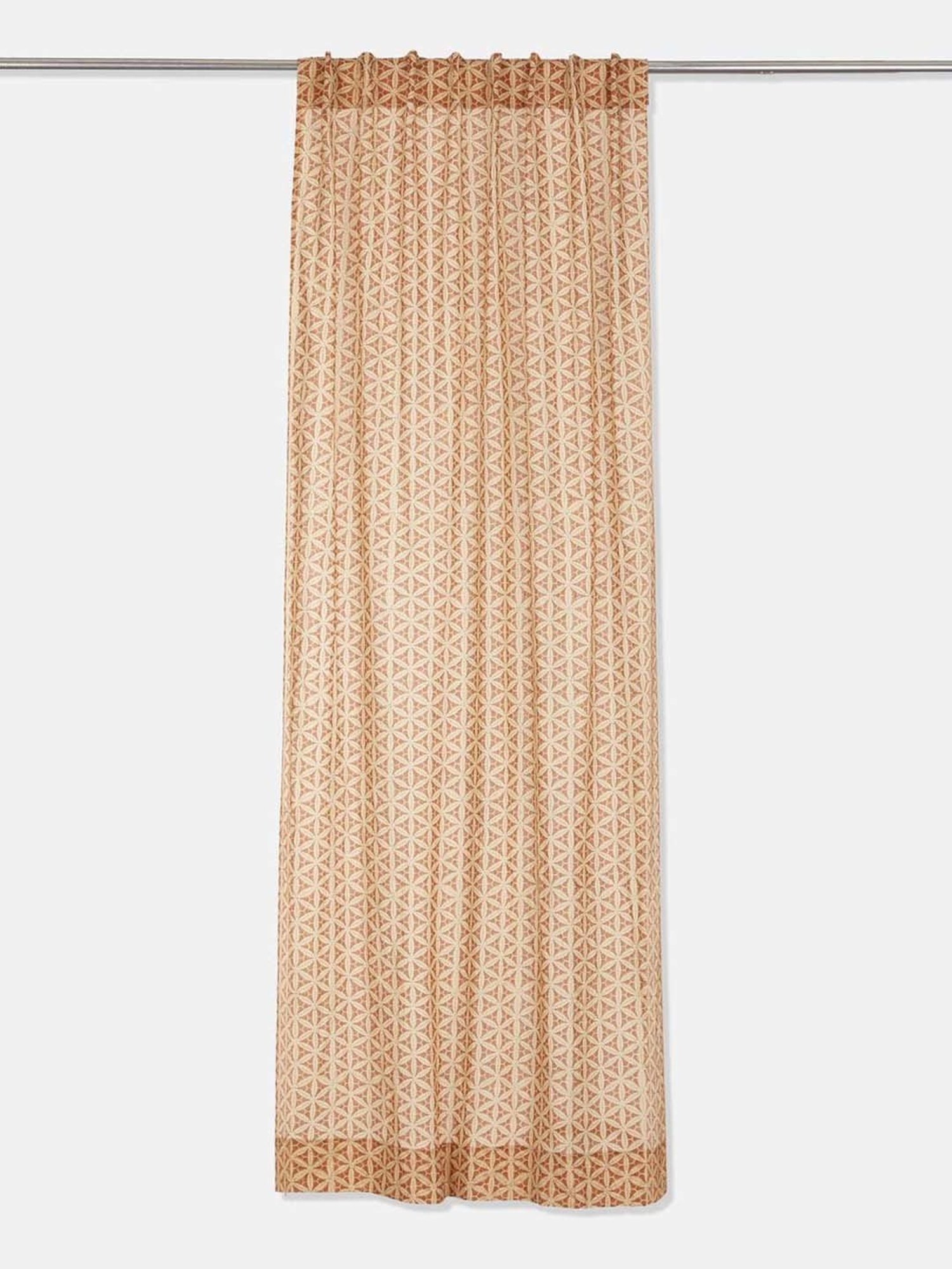 Fabindia Home Karwan Rust 62 GSM Cotton Curtain - 5 Feet