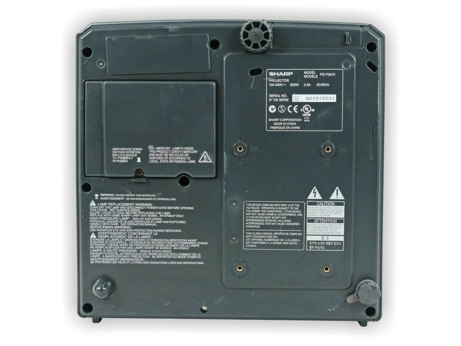 Sharp PG-F261X DLP Projector 2600 ANSI Lumens 1024 x 768 HD HDMI-adapter Home Theater with Accessories bundle