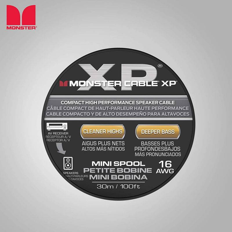 Monster Speaker Wire Copper Cable Spool 16 AWG 100 ft
