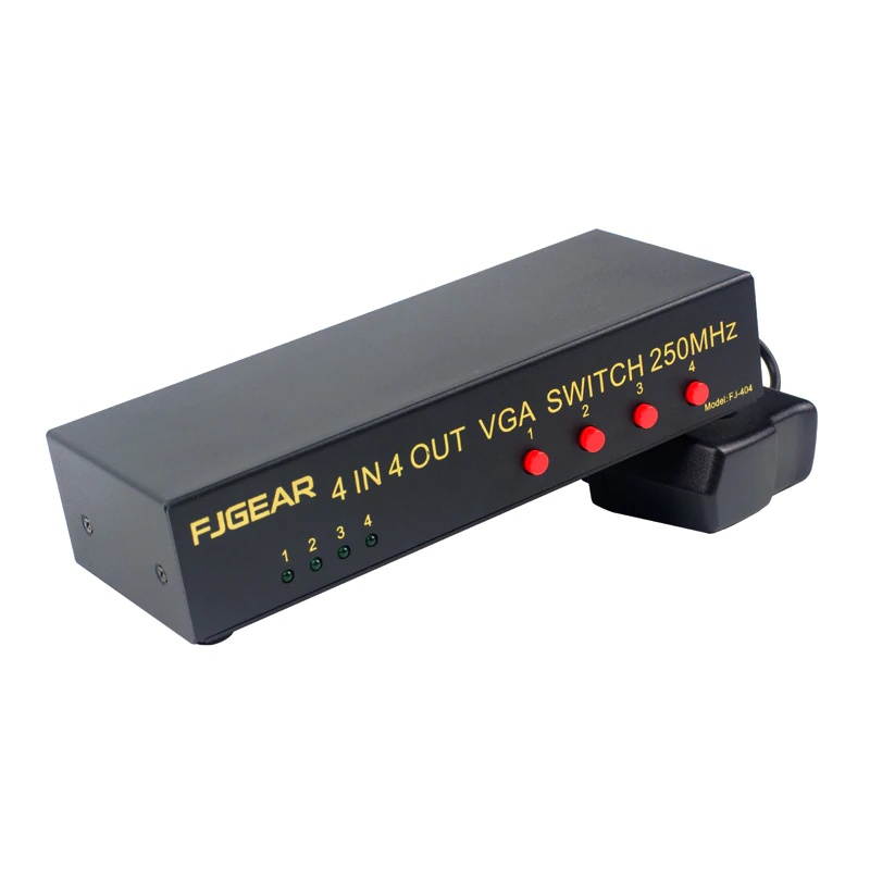 VGA Splitter Switch 4 Input 4 Output 4 Way Switcher Resolution Multi signal converter 1920x1440 FJ-404