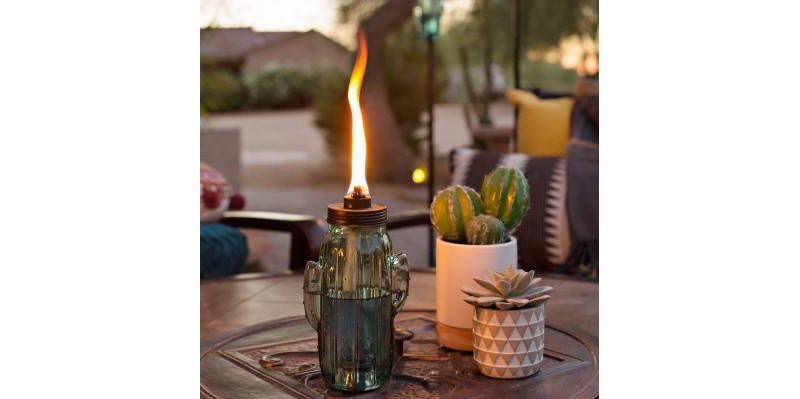 Tiki Brand 65" Chiko Cactus Metal Torch Green