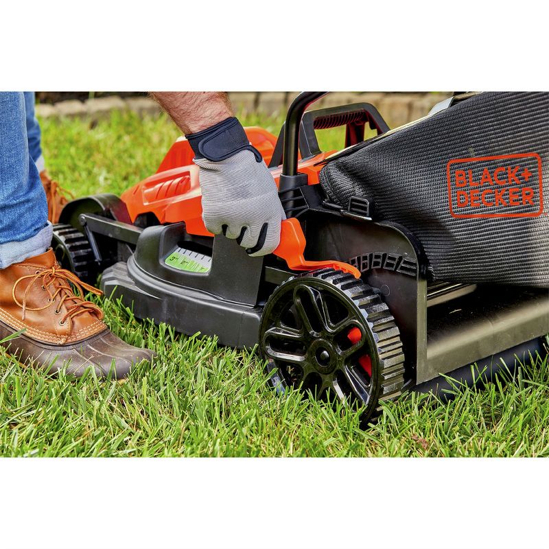 Black & Decker BEMW472BHR 120V 10 Amp Brushed 15 in. Corded Electric Lawn Mower with Comfort Grip Handle