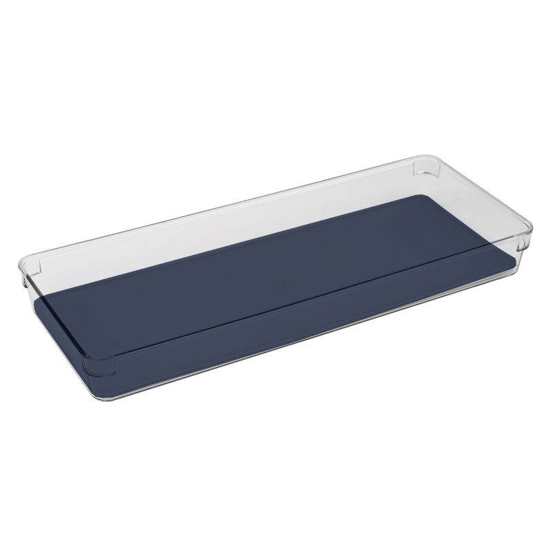 Michael Graves Design 16" x 6" Drawer Organizer with Indigo Rubber Lining