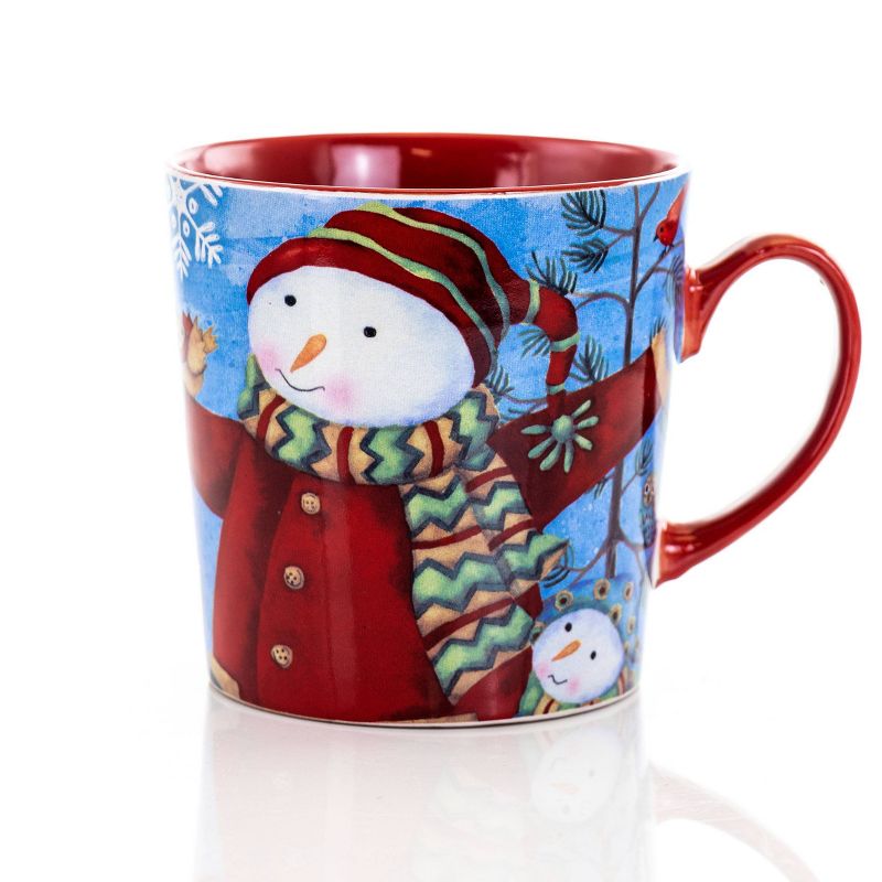 Gibson Home 18oz 4pk Ceramic Saint Nick Mugs