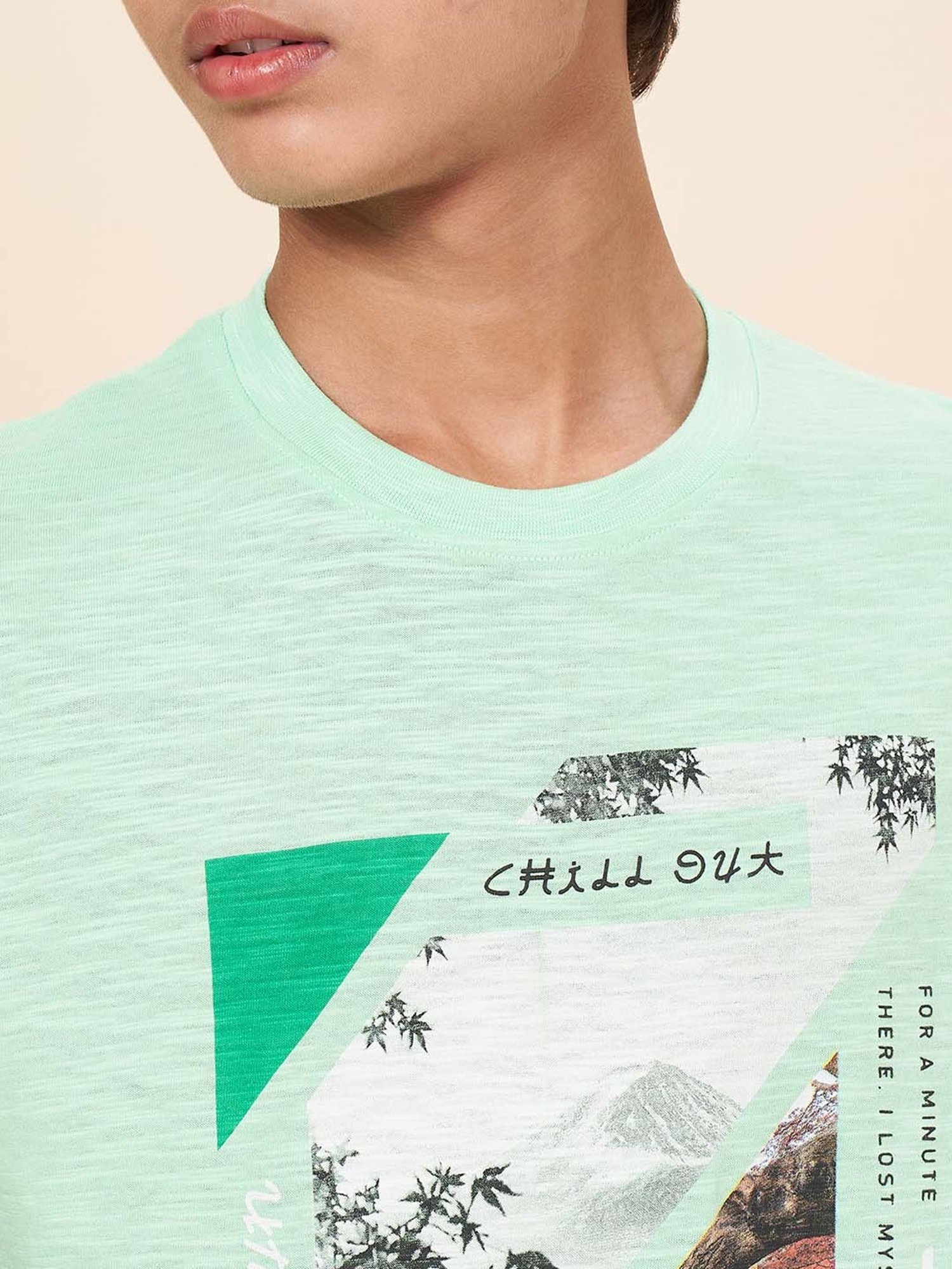 Coolsters by Pantaloons Kids Green Cotton Printed T-Shirt