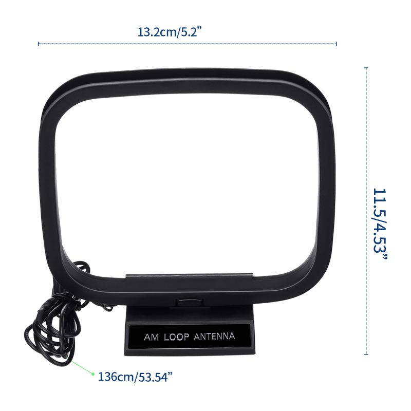 AM FM Loop Antenna 2 Pin Bare Wire Connector AM Antenna Cable Wire for Home Stereo Audio Receiver System Indoor