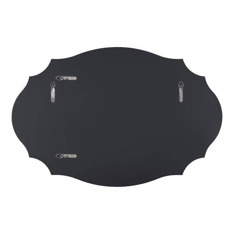 24" x 36" Leanna Scallop Wall Mirror Black - Kate & Laurel All Things Decor