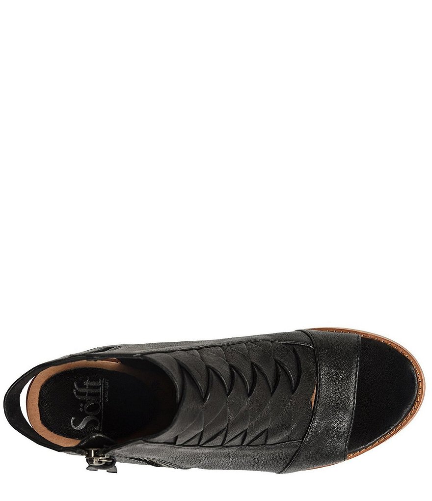 Sofft Mckenna Woven Leather Block Heel Shooties