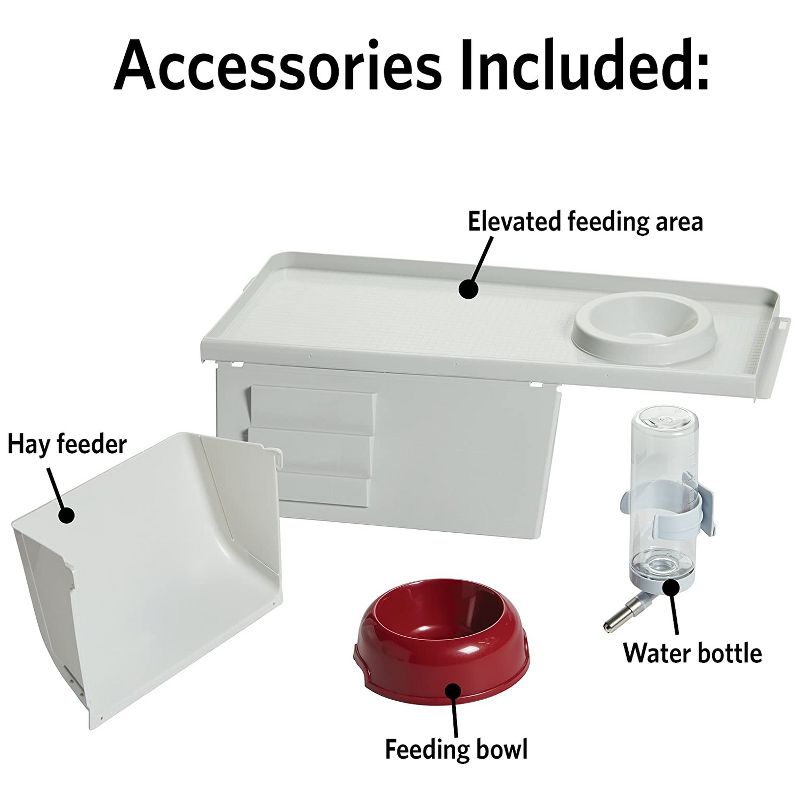 Trixie 2-Story Rabbit Hutch - Medium - Brown/White