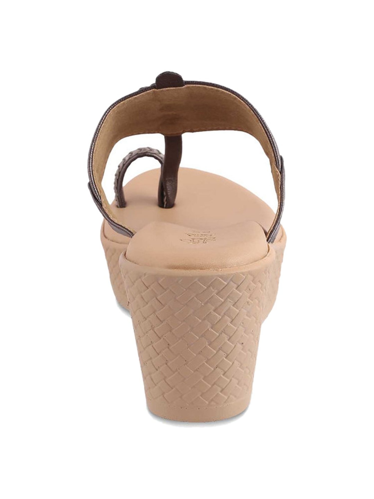 Tresmode Women's Pewter Toe Ring Wedges