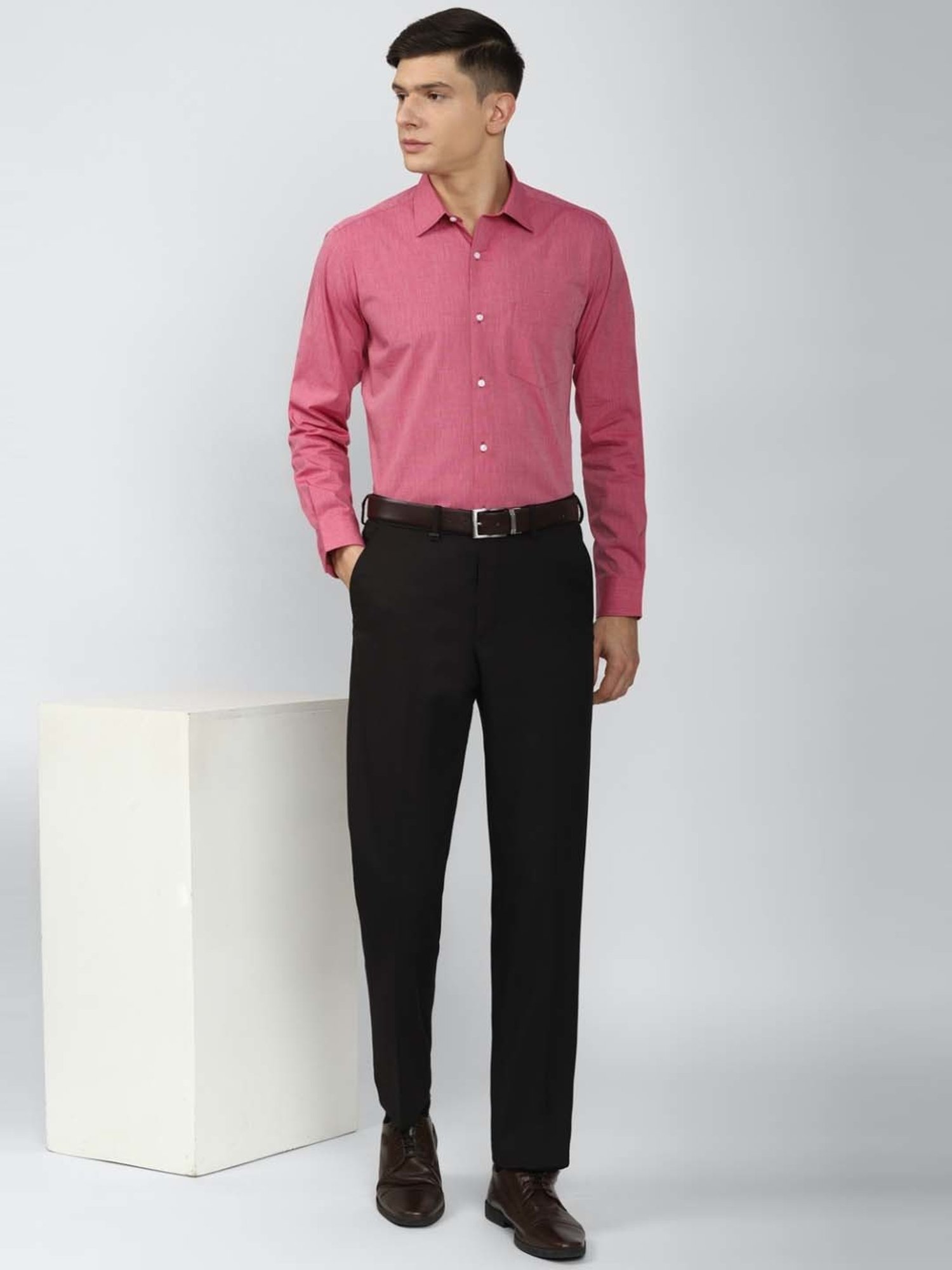 Van Heusen Black Regular Fit Trousers