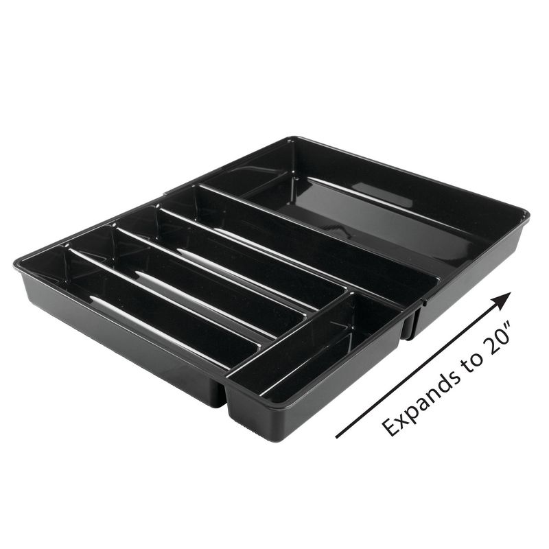 InterDesign Expandable Kitchen Drawer Organizer Black