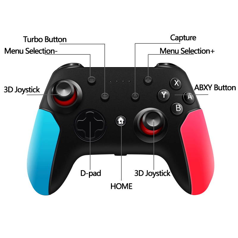 Wireless Bluetooth Gamepad Game Joystick Controller For PC Switch Smartphones