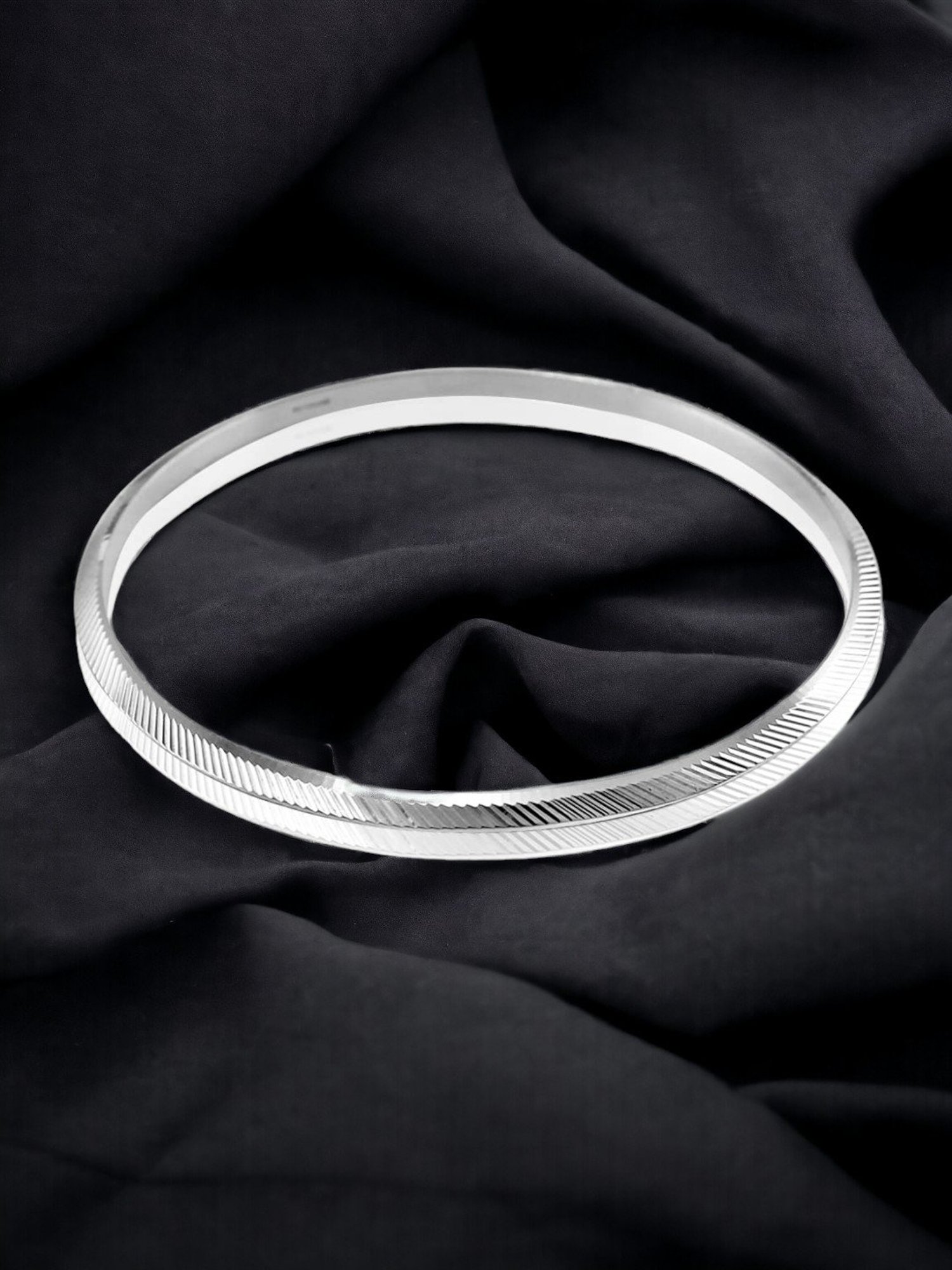 Taraash 92.5 Sterling Silver Sikh Punjabi Sardar Kada for Men