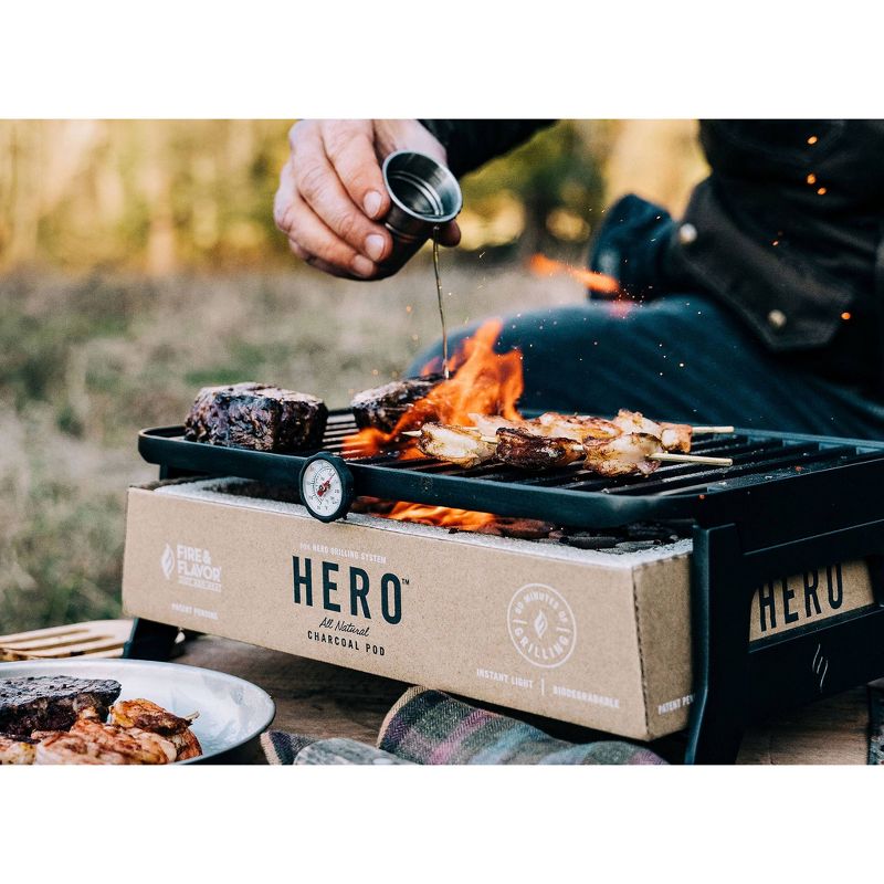 HERO Portable Charcoal Grill Black Model FFG1 - Fire & Flavor