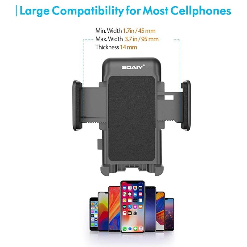 3in1 Cigarette Lighter Car Mount + Voltage Detector Not for Center Console amp Window Dual USB 31A Charger with Adjust Gooseneck amp 360&deg; Rotating Car Mount Cradle for 1737inch Width Phones