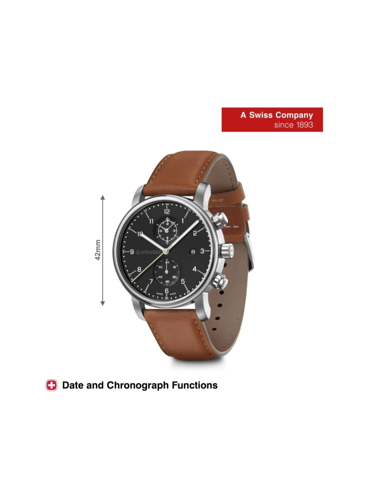 Wenger Swiss Made 01.1743.121 Urban Classic Chrono Analog Watch for Men