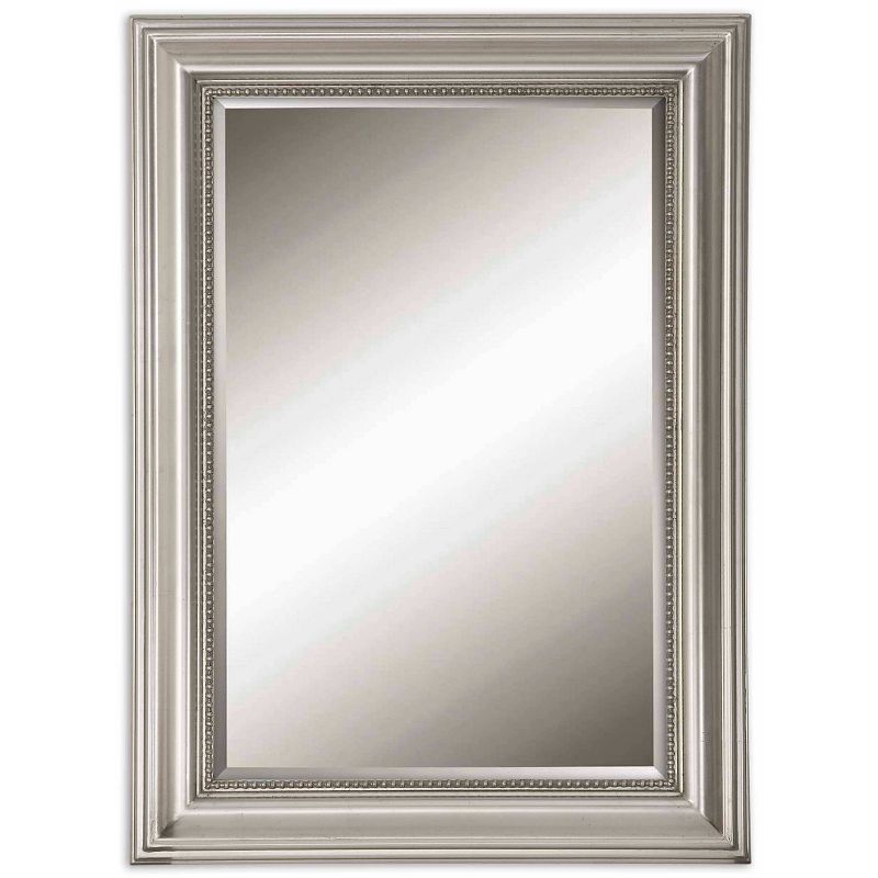 Rectangle Stuart Beaded Decorative Wall Mirror Silver - Uttermost