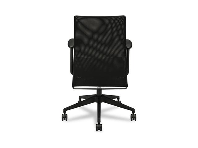 HON Wave Mesh High-Back Task Chair, with Height-Adjustable Arms, in Black (HVL702)
