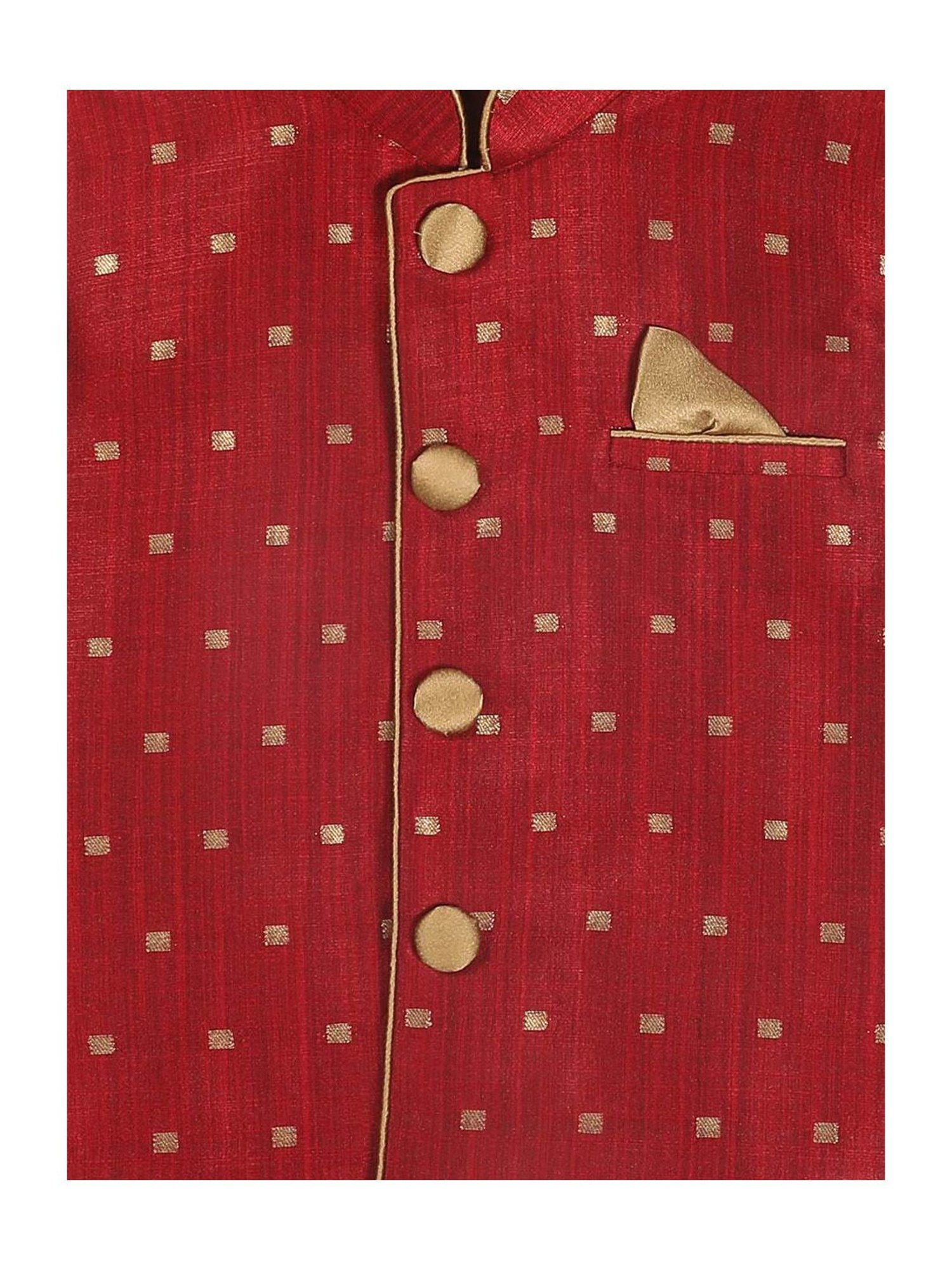 VASTRAMAY SISHU Maroon Printed Nehru Jacket