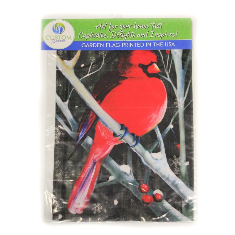 Home & Garden 18.0" Midnight Cardinal Flag Double Sided Custom Decor  -  Flags
