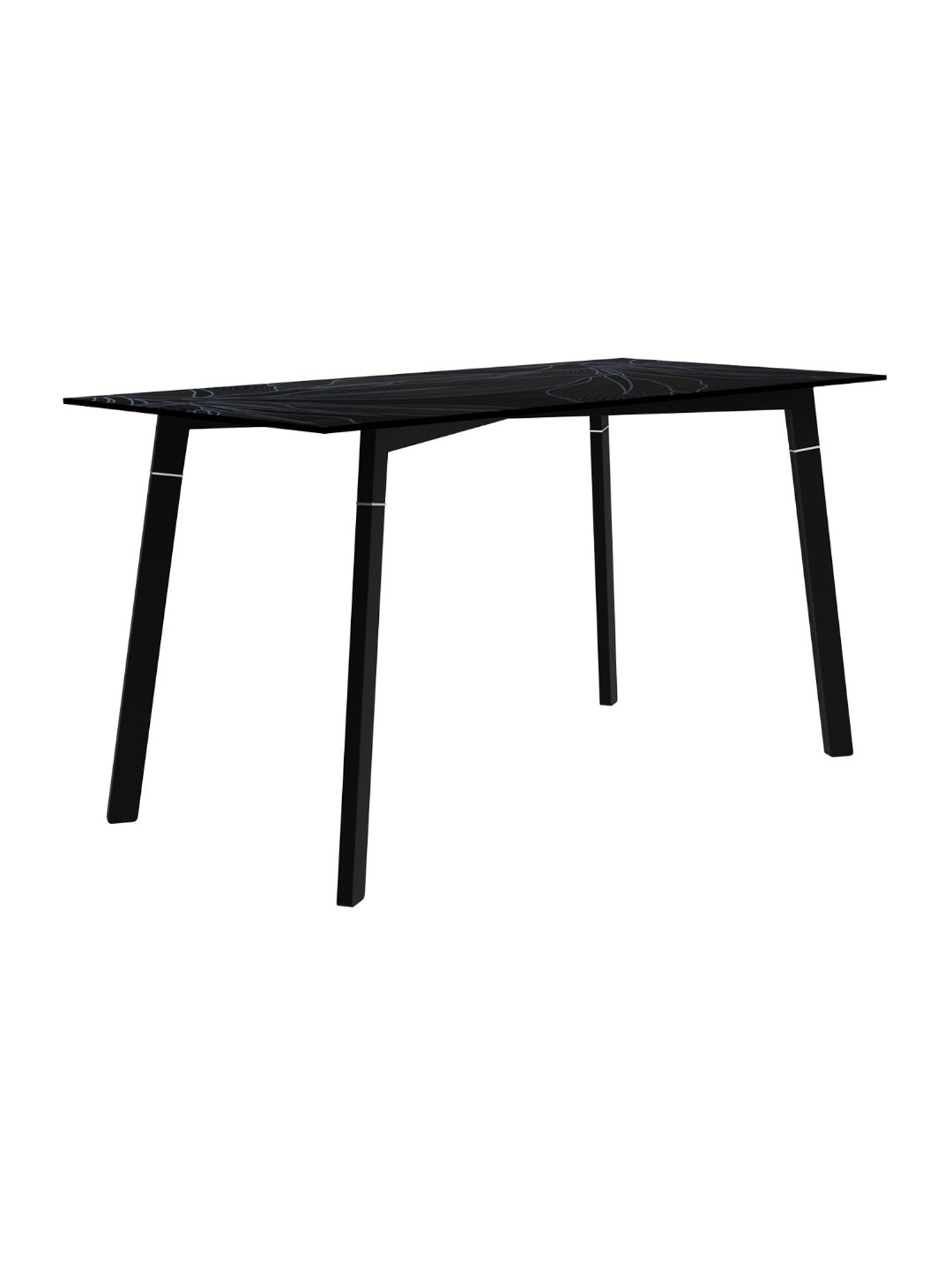 Godrej Interio Aclectic Black Metal 6 Seater Rectangular Dining Table