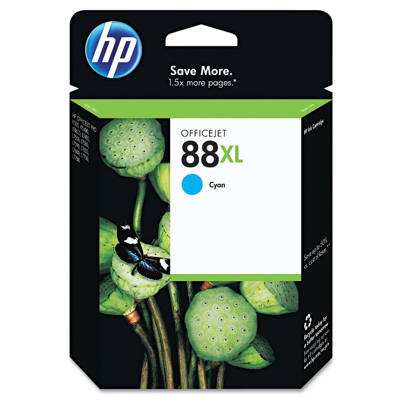 HP Inc. HP 88XL (C9391AN) High Yield Cyan Original Ink Cartridge 