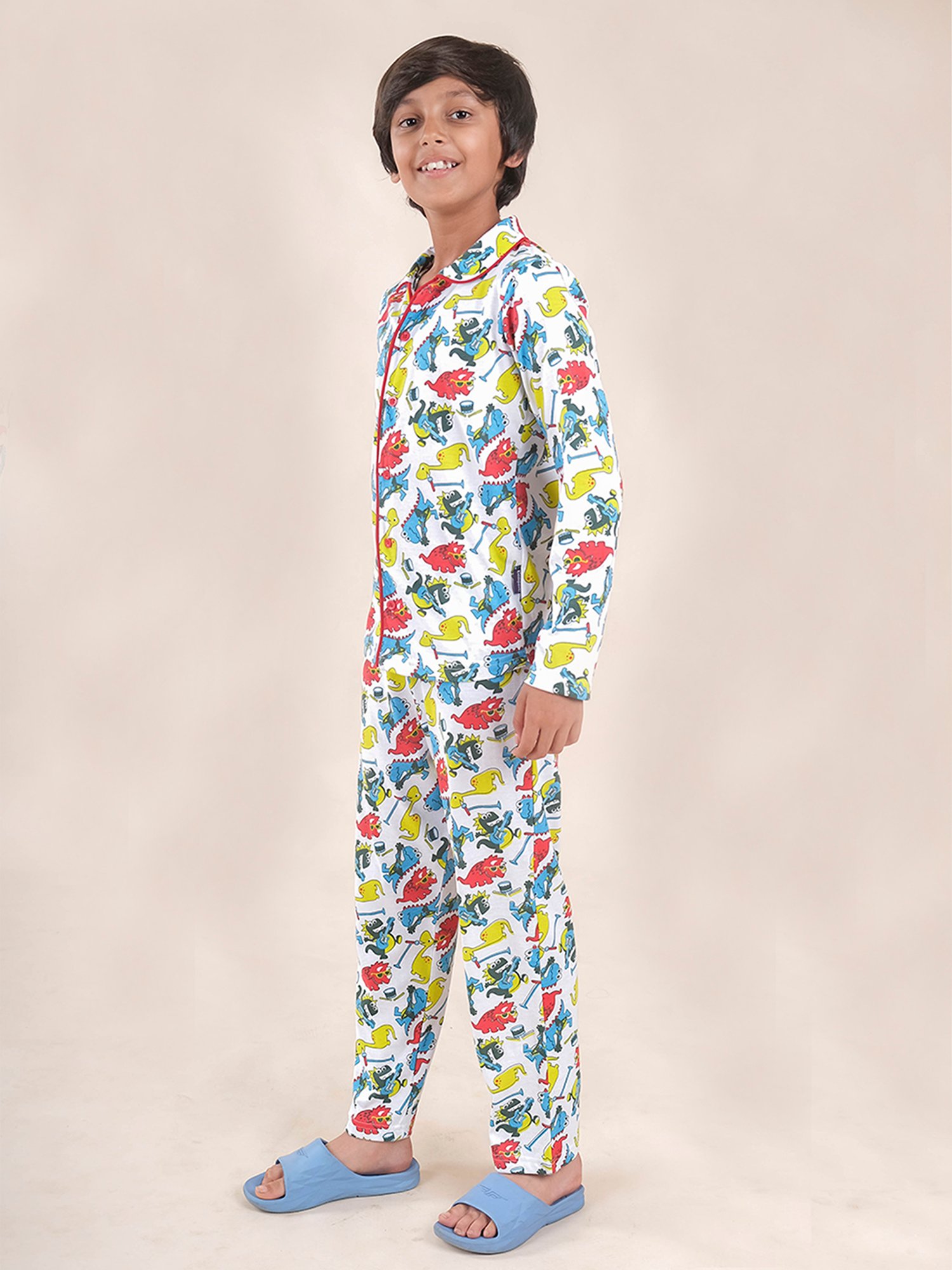 Nite Flite Boys Multicolor Cotton Printed T-Shirt & Pyjama