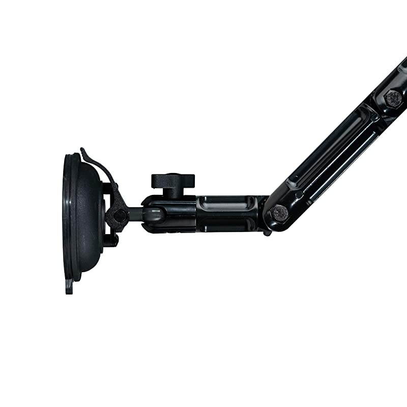 Custom Flex Security Suction Mount for 7-14" Tablets/iPad 10.2-Inch (7th Gen.), iPad Air 3, iPad Mini 5, 12.9-Inch iPad Pro, 11-Inch iPad Pro, iPad Gen 6 & More, Black (PAD-CFSMS)