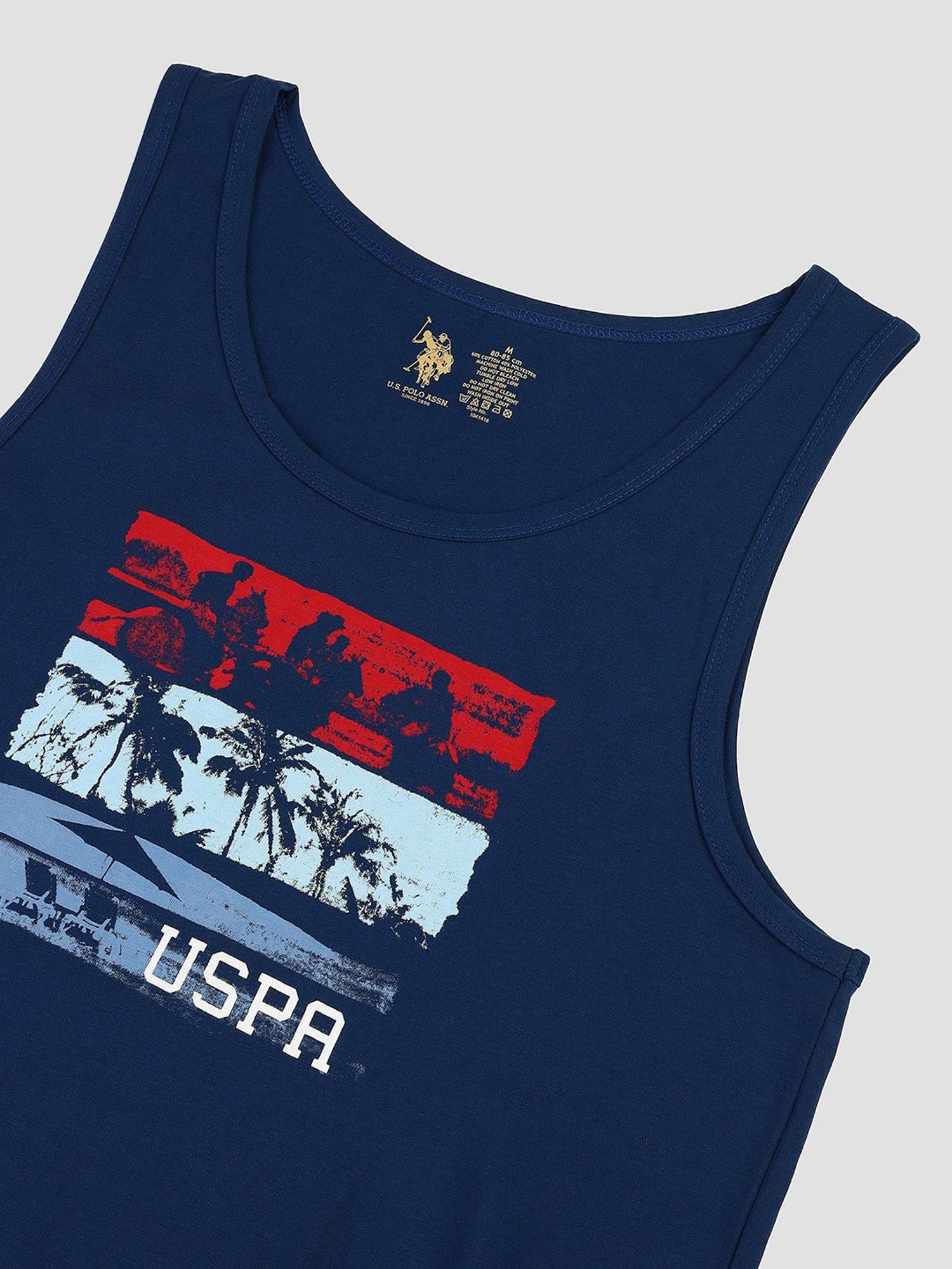 U.S. Polo Assn. Blue Regular Fit Vest