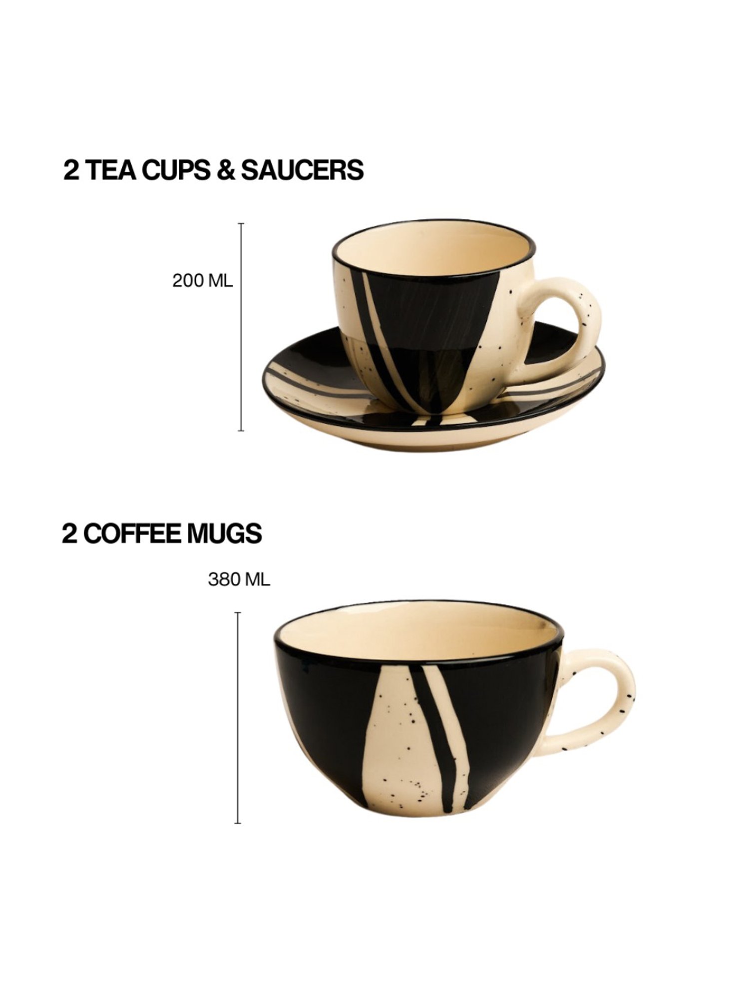 BlackCarrot Ceramic Dinner Set for Couple