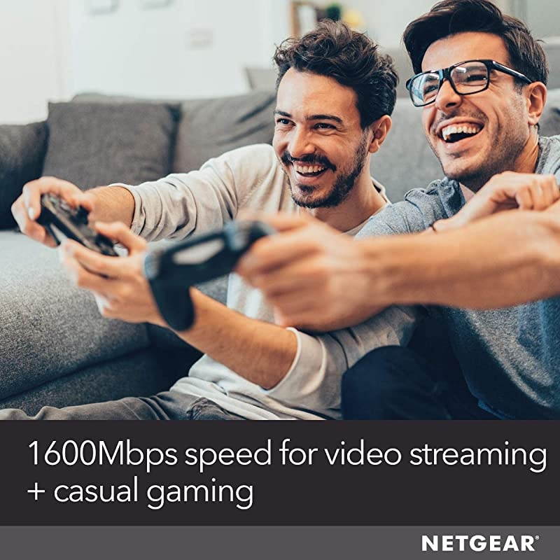 WiFi Router R6330 AC1600 Dual Band Wireless Speed up to 1600 Mbps | Up to 1200 sq ft Coverage 20 Devices | 4 x 1G Ethernet and 1 x 20 USB Ports R63301AZNAS