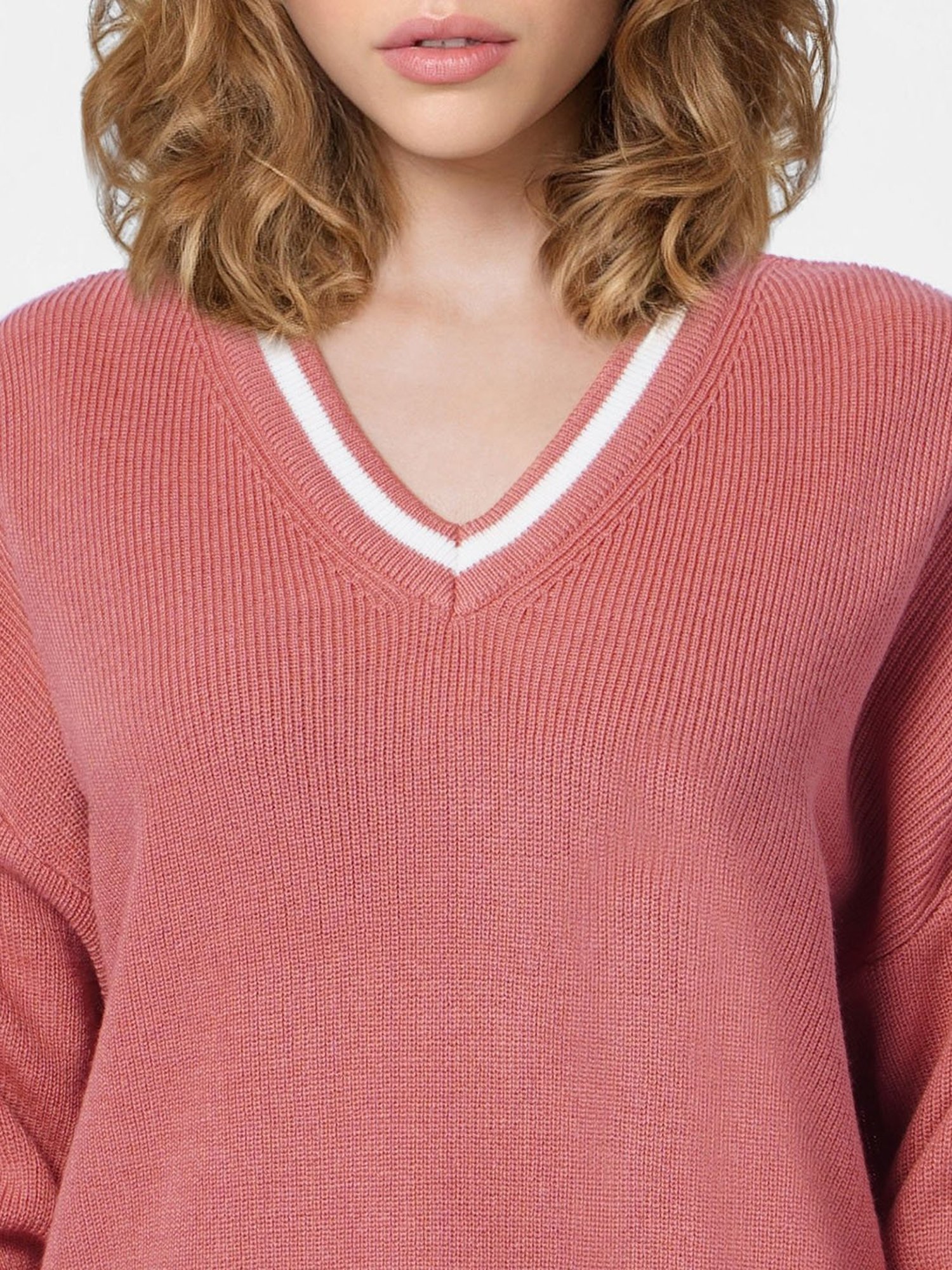Only Pink Acrylic Pullover