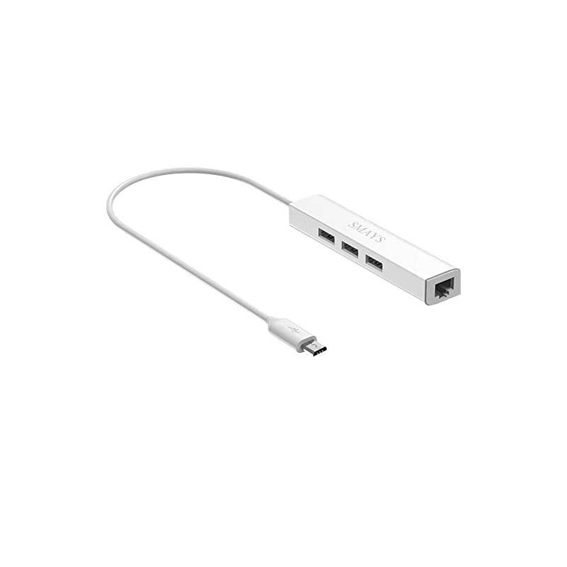 HUB OTG Micro USB Ethernet Network Adapter for Raspberry Pi Zero Google Nexus Player Windows Android Tablet