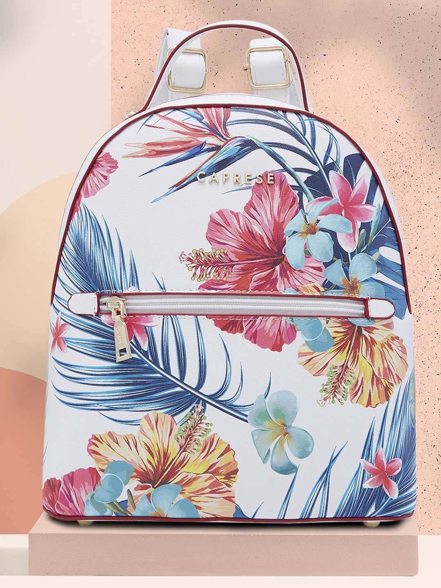 Caprese Renee Fashion Backpack Medium White | Women's Stylish Backpack | The Kiara Collection
