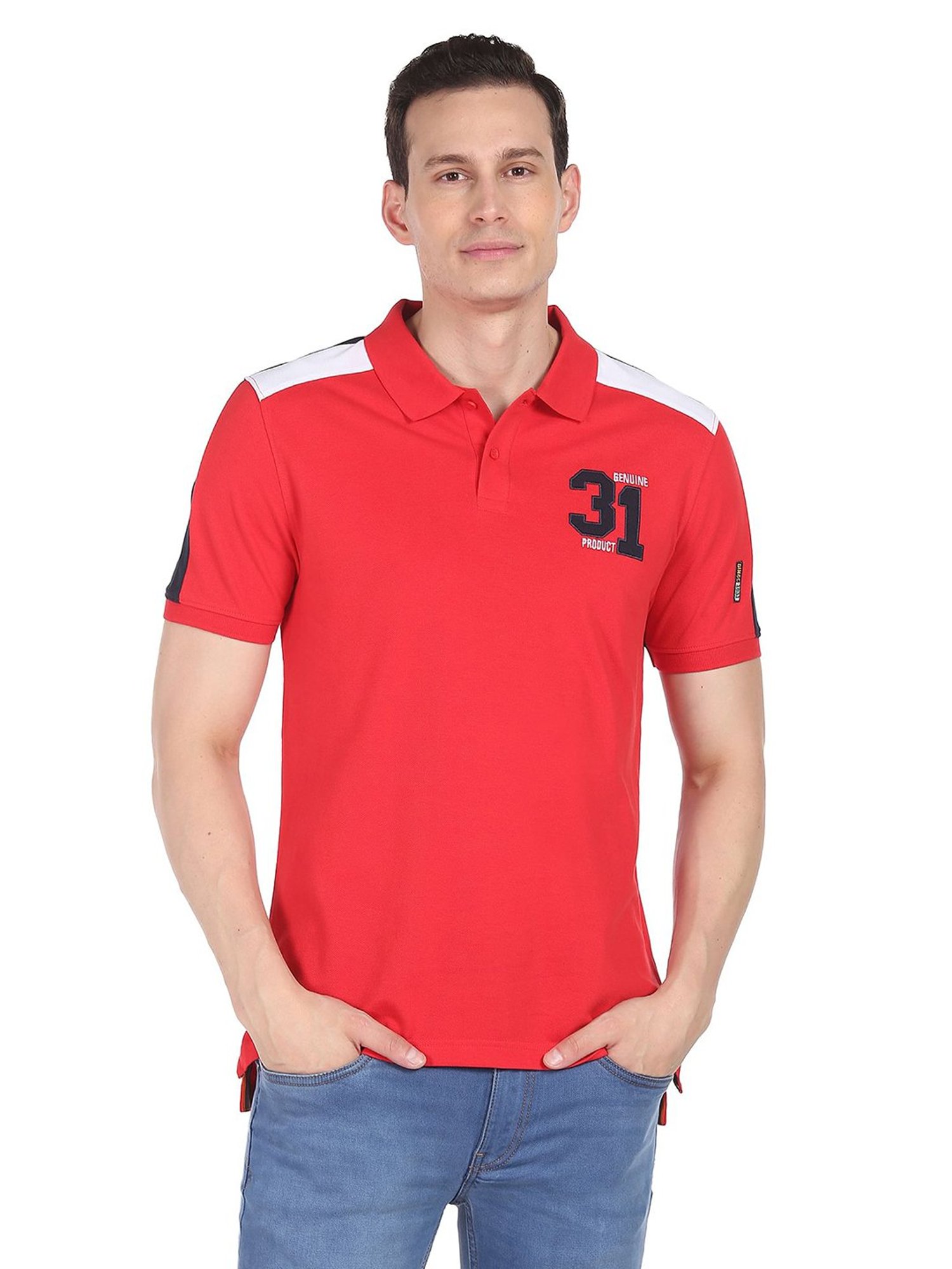 AD by Arvind Red Polo T-Shirt