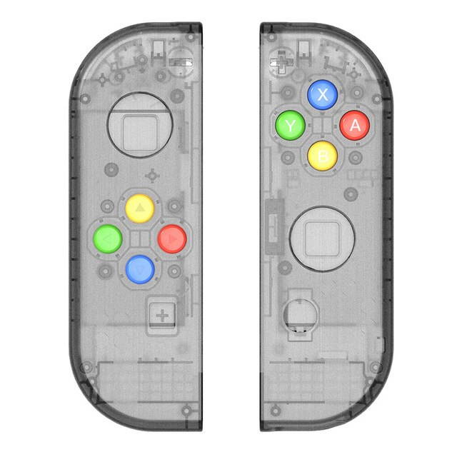 1 Pair for Nitendo switch NS JoyCon Joy Con Controller Housing Shell Case for NintendoSwitch Clear Cover(black)