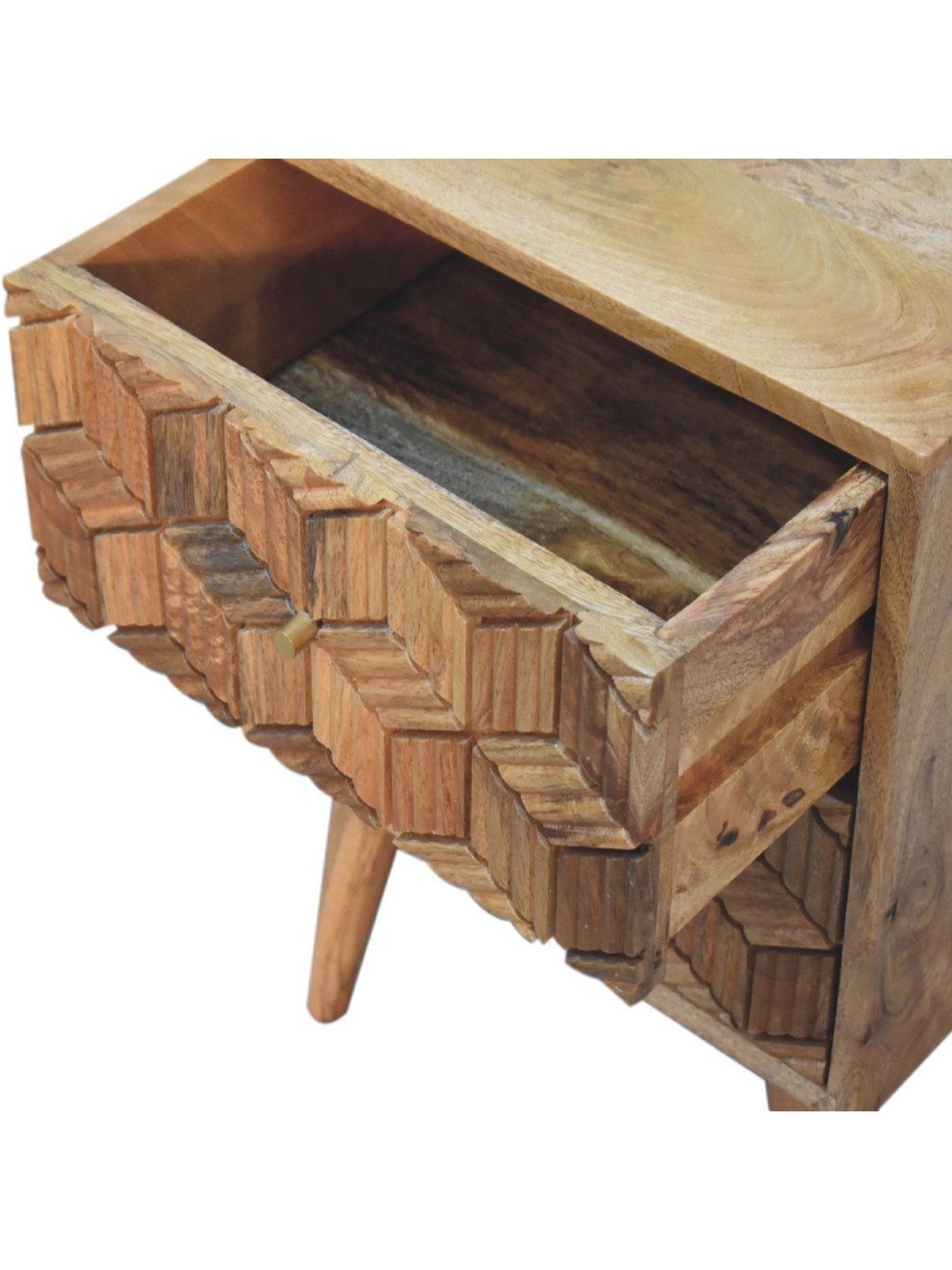 Sleepyhead Ally Teak Brown Sheesham Wood Bedside Table