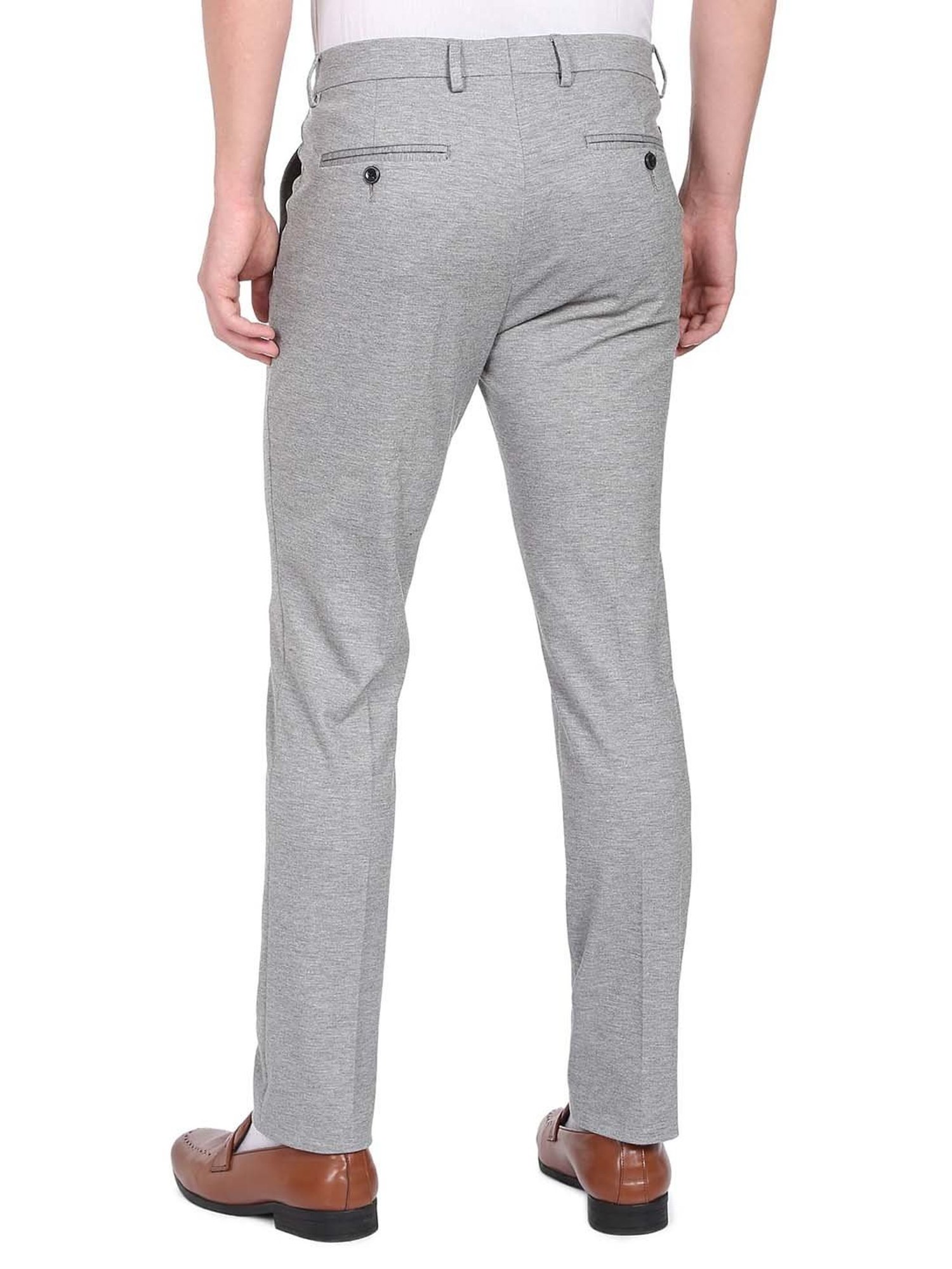 Arrow Navy Regular Fit Trousers