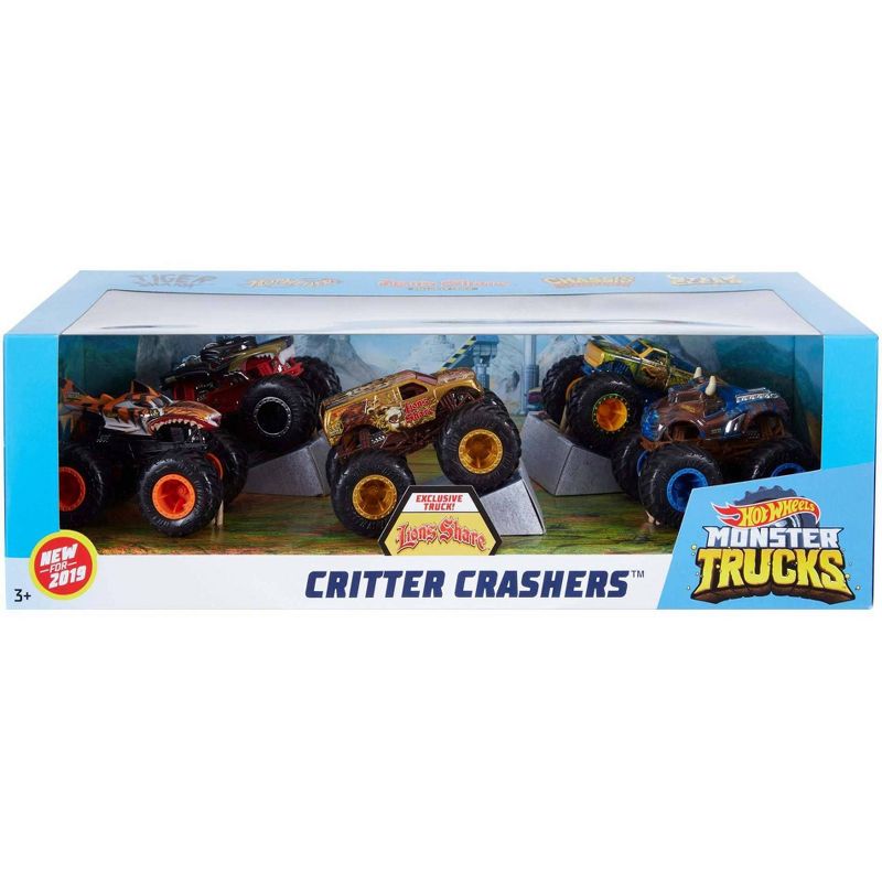 Hot Wheels Monster Trucks 1:64 Critter Crashers 5pk - Styles May Vary