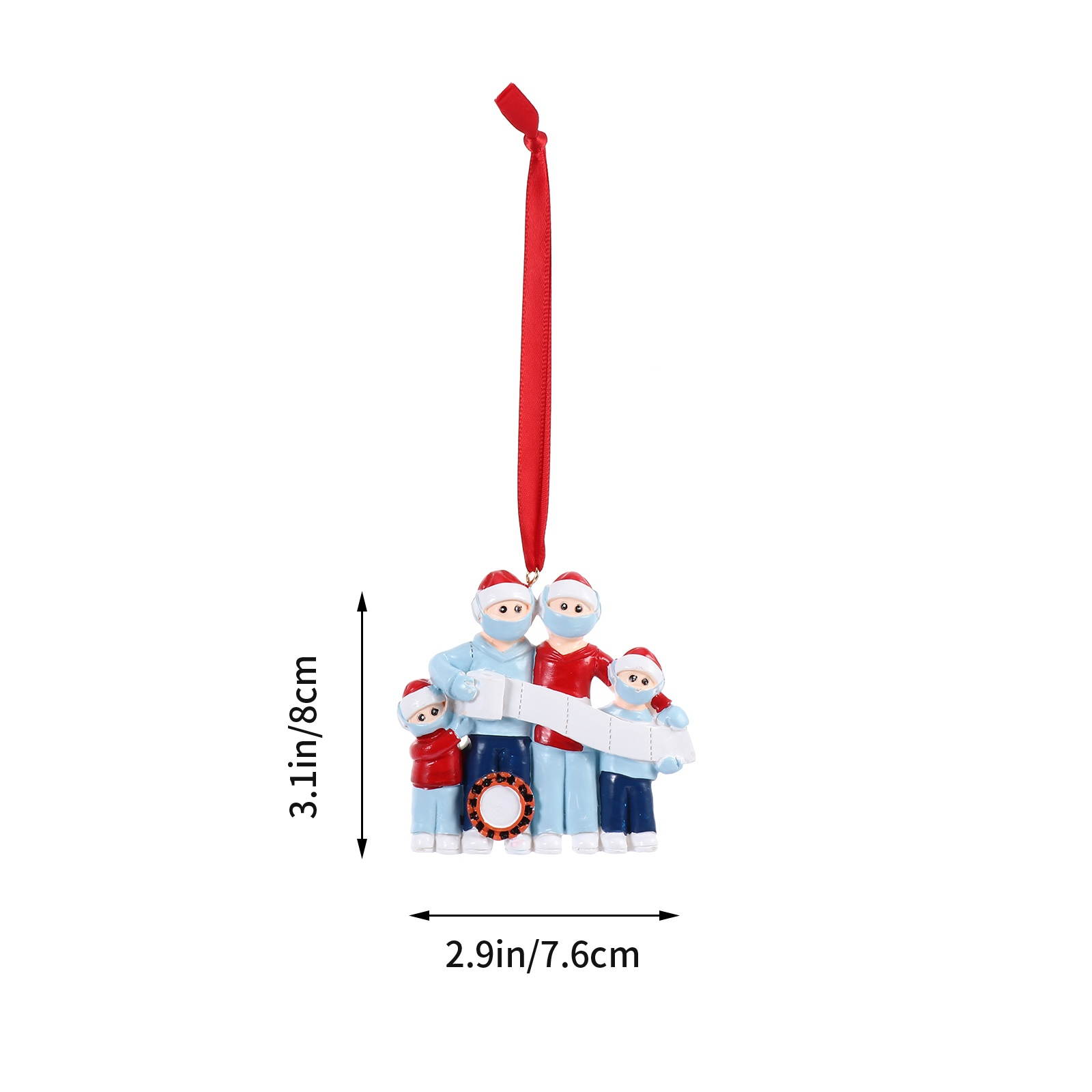 1 Pc Christmas Resin Family Pendant Creative Christmas Tree Hanging Decor