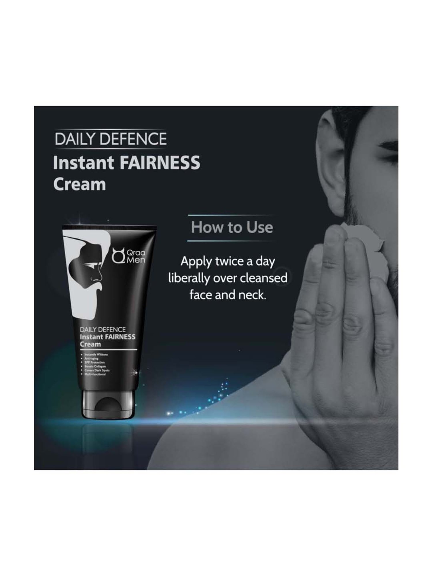 Qraa Men Daily Defence Instant Fairness Cream - 30 gm
